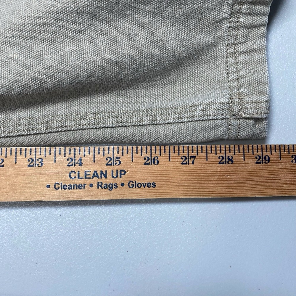 Duluth Trading Co Khaki Canvas Cargo Work Pants (46x29) Mens Utility Double Knee - Picture 6 of 8